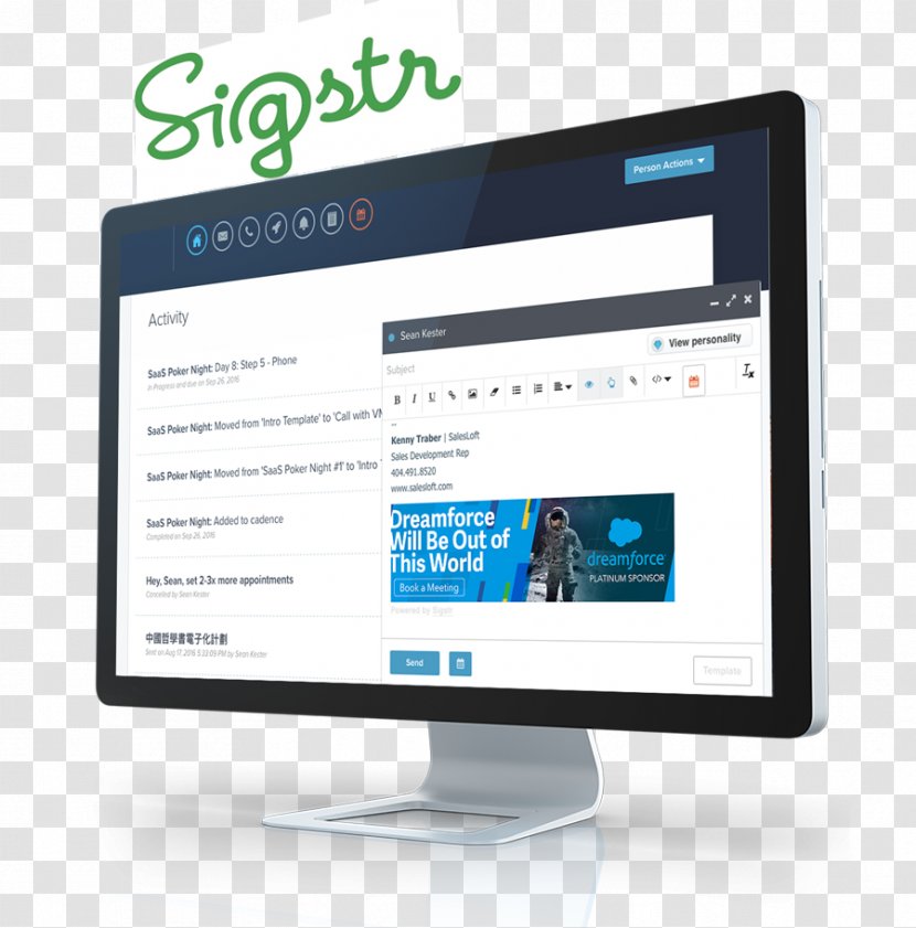 Computer Monitors Sigstr, Inc. Output Device Personal Font - Software Transparent PNG