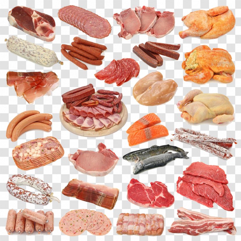 Sausage Meat Steak Bacon Food - Heart - Collection Transparent PNG