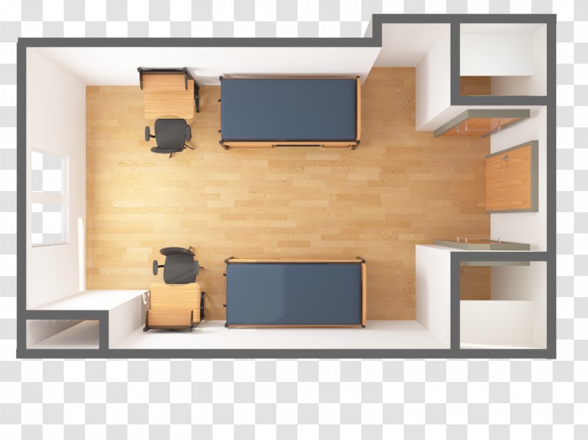 Wassaja Hall Dormitory University Room Shelf - Furniture Transparent PNG