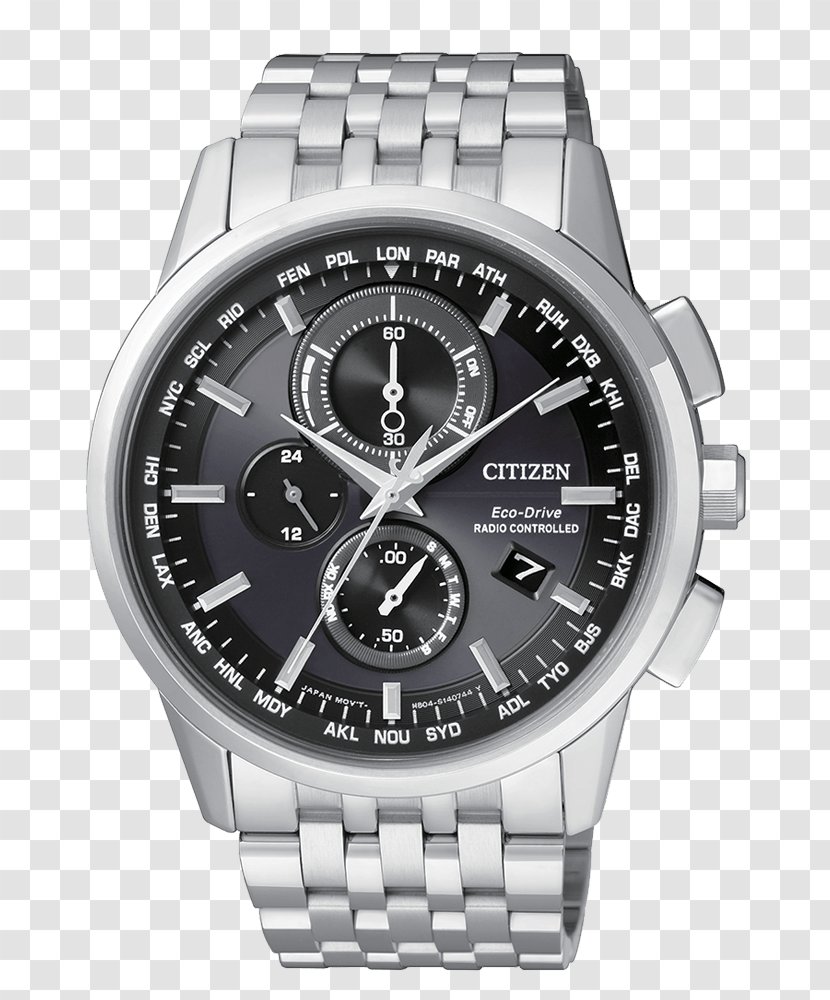 Eco-Drive Radio Clock Watch Citizen Holdings Chronograph - Accessory Transparent PNG