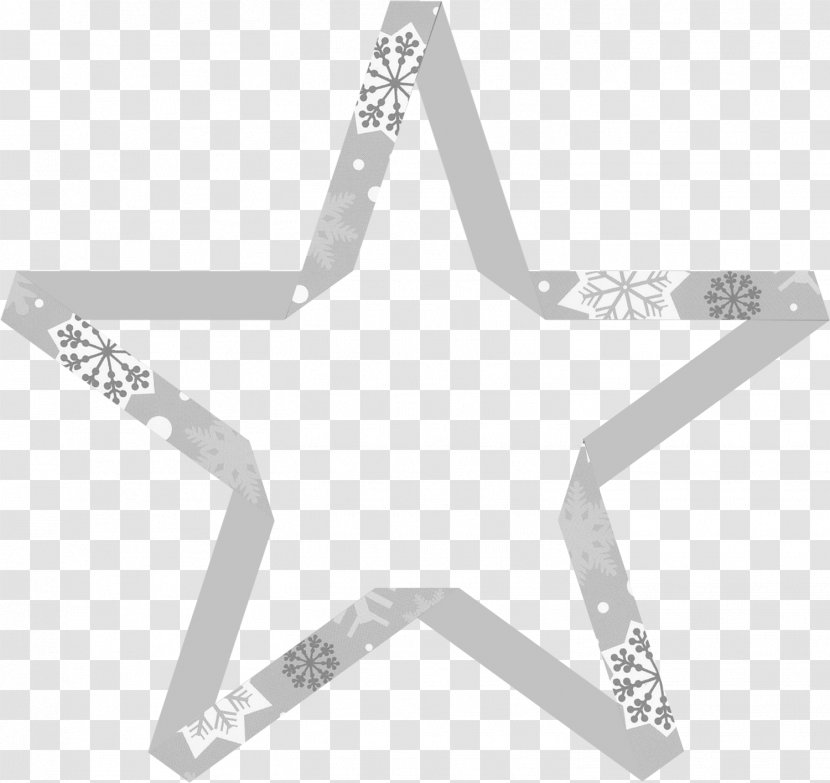 Triangle White Body Jewellery - Black Star Transparent PNG