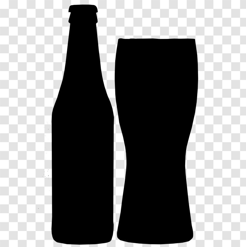 Beer Bottle Glass Pint Glasses - Black - Tableware Transparent PNG