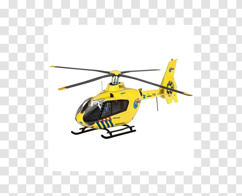Eurocopter EC135 Helicopter Revell 1:72 Scale Plastic Model - Yellow Transparent PNG