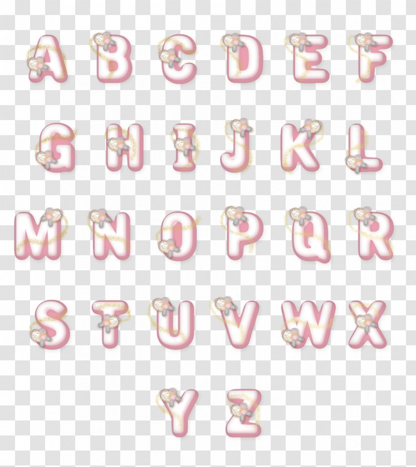 Pink M Body Jewellery Line Font Transparent PNG