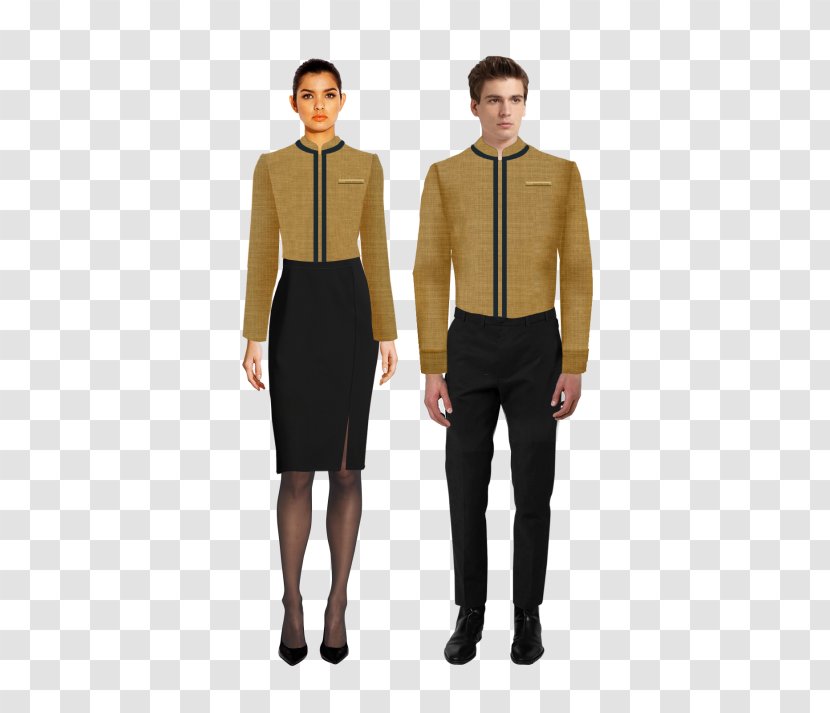 Front Office Uniform Tuxedo Receptionist Business - Waiter Transparent PNG