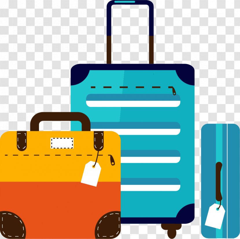 Suitcase Image Travel Vector Graphics - Rolling - Cartoon Blue Transparent PNG