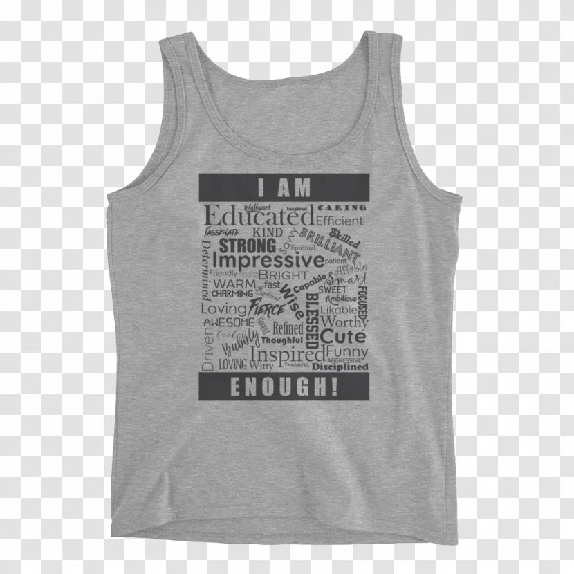 T-shirt Sleeveless Shirt Polyester - Heart - I Am Enough Transparent PNG