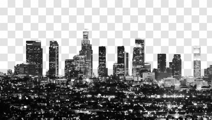 Downtown Los Angeles Skyline Stock Photography Royalty-free - Metropolitan Area - Hollywood Sign Transparent PNG