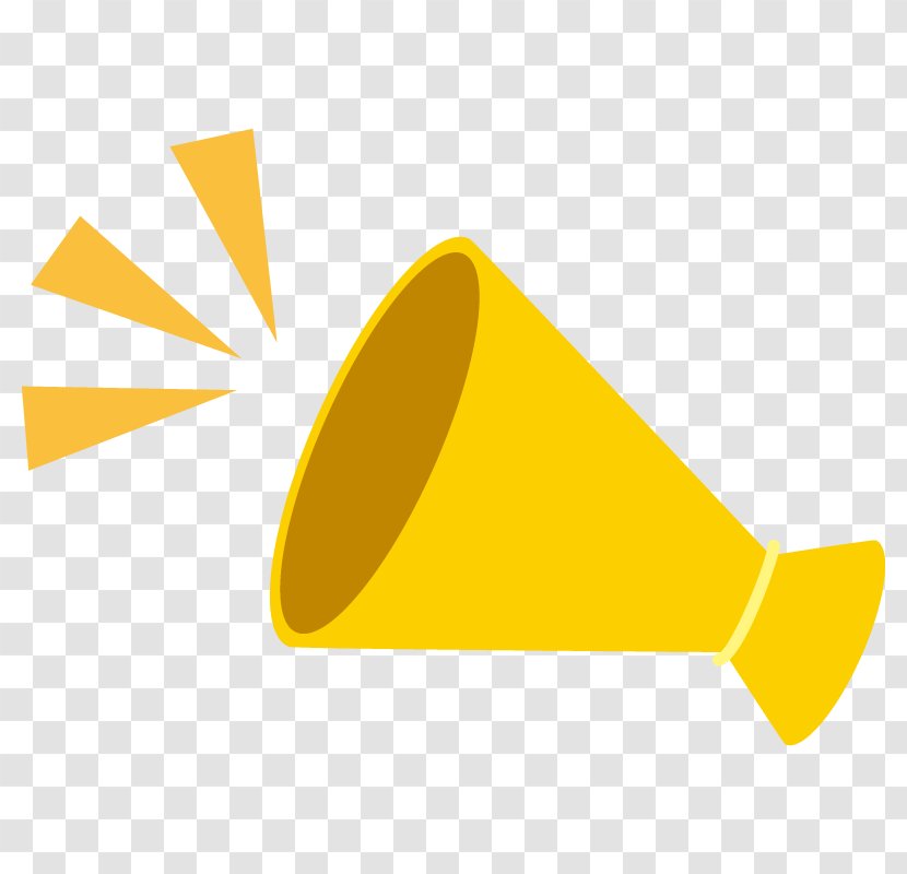 Megaphone Yellow Illustrator Text Transparent PNG