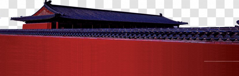 Red Wall Facade Roof - Outdoor Structure - Walls And Black Tiles Palace Room Creative Transparent PNG