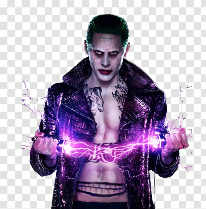 Jared Leto Joker Suicide Squad Coat Leather Jacket - Purple Transparent PNG