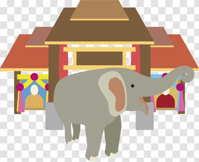 Indian Elephant Illustration - Thailand Vector Transparent PNG