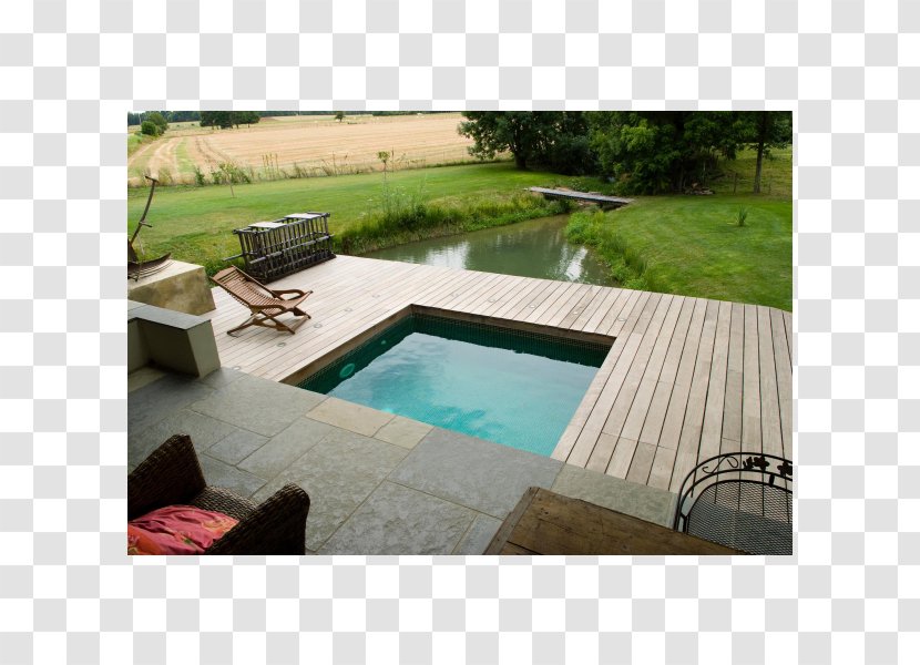 Deck Swimming Pool Stone Piscine En Bois Wood-plastic Composite - Woodplastic Transparent PNG