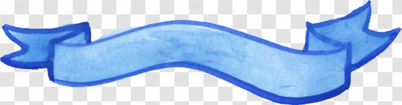 Blue Ribbon Watercolor Painting Image Transparent PNG