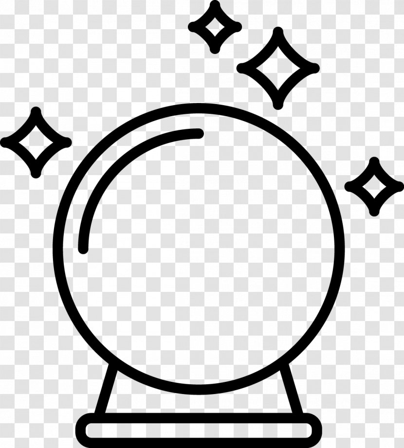 Crystal Ball Magic Clip Art - Monochrome - Scorpio Astrology Transparent PNG