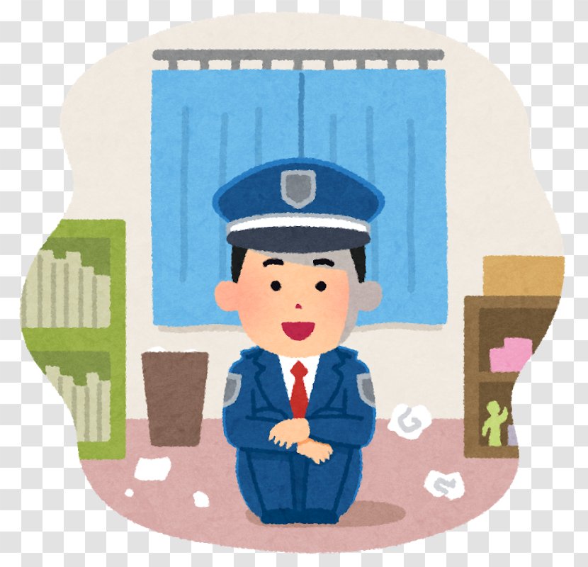 自宅警備員 いらすとや Security Guard Illustrator Police Mq Transparent Png