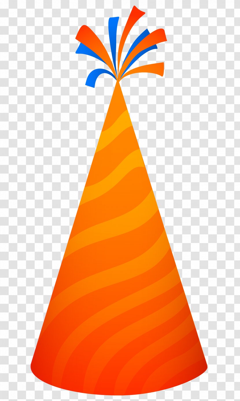 Party Hat - Orange - Cone Transparent PNG