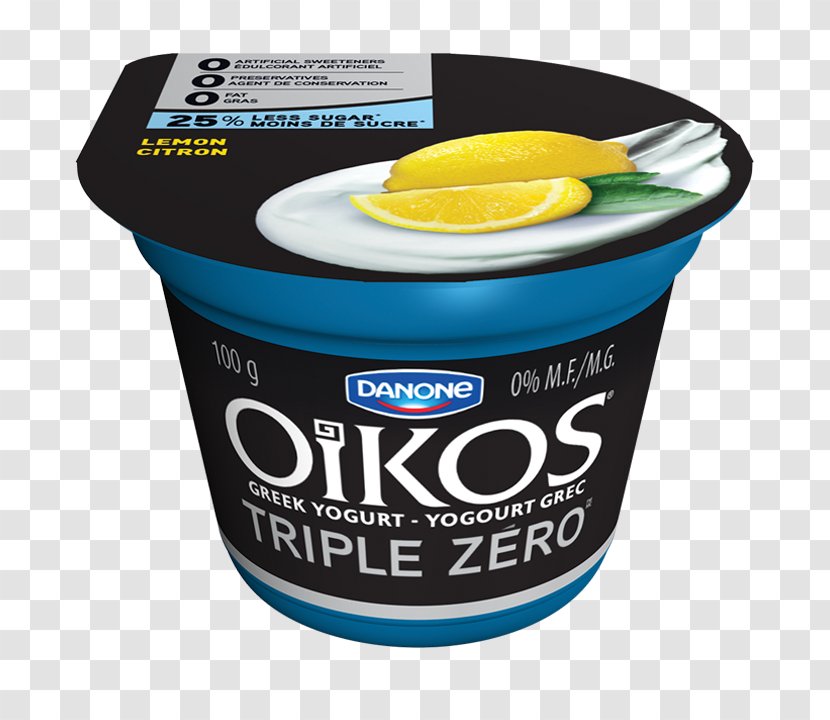 Dairy Products Frozen Yogurt Greek Cuisine Danone Yoghurt - Cream - Citron Transparent PNG