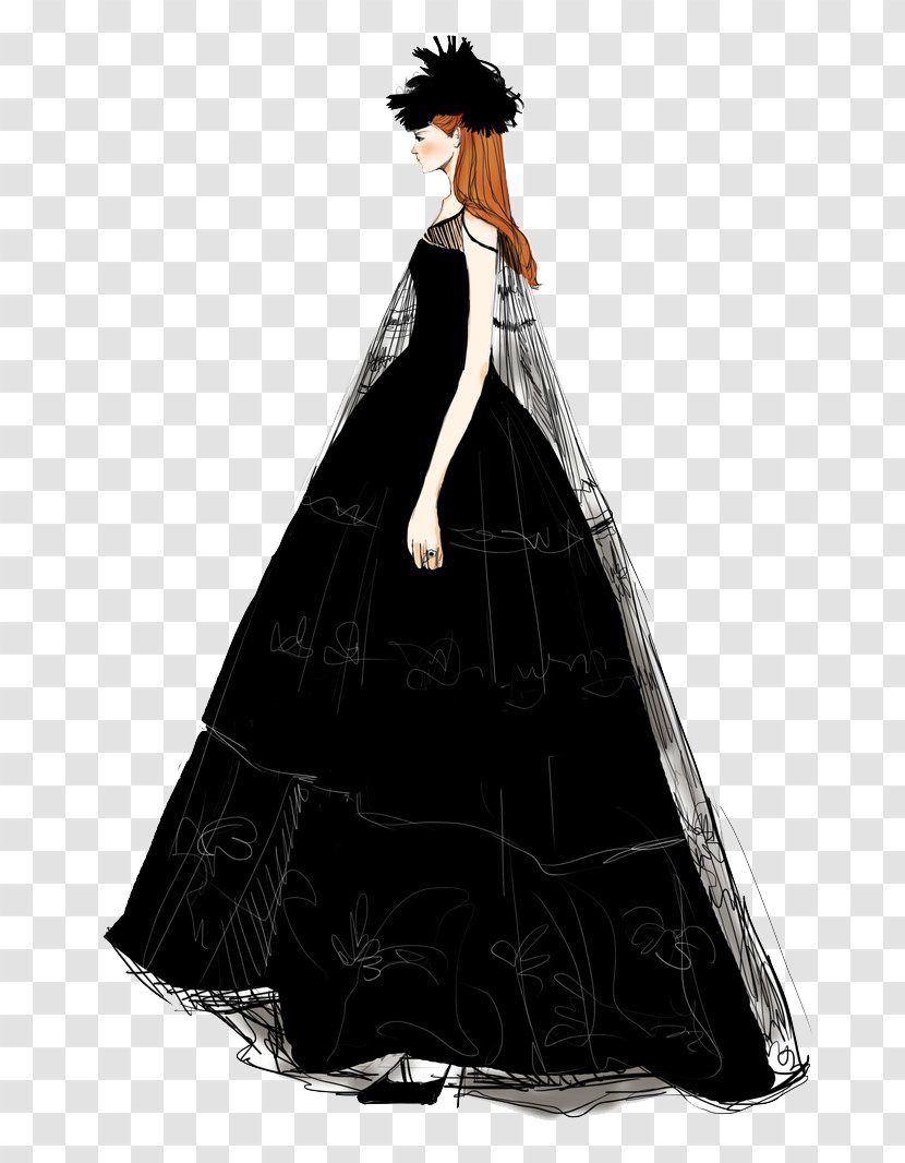 Formal Wear Drawing Wedding Dress - High-end Women's Illustration Transparent PNG