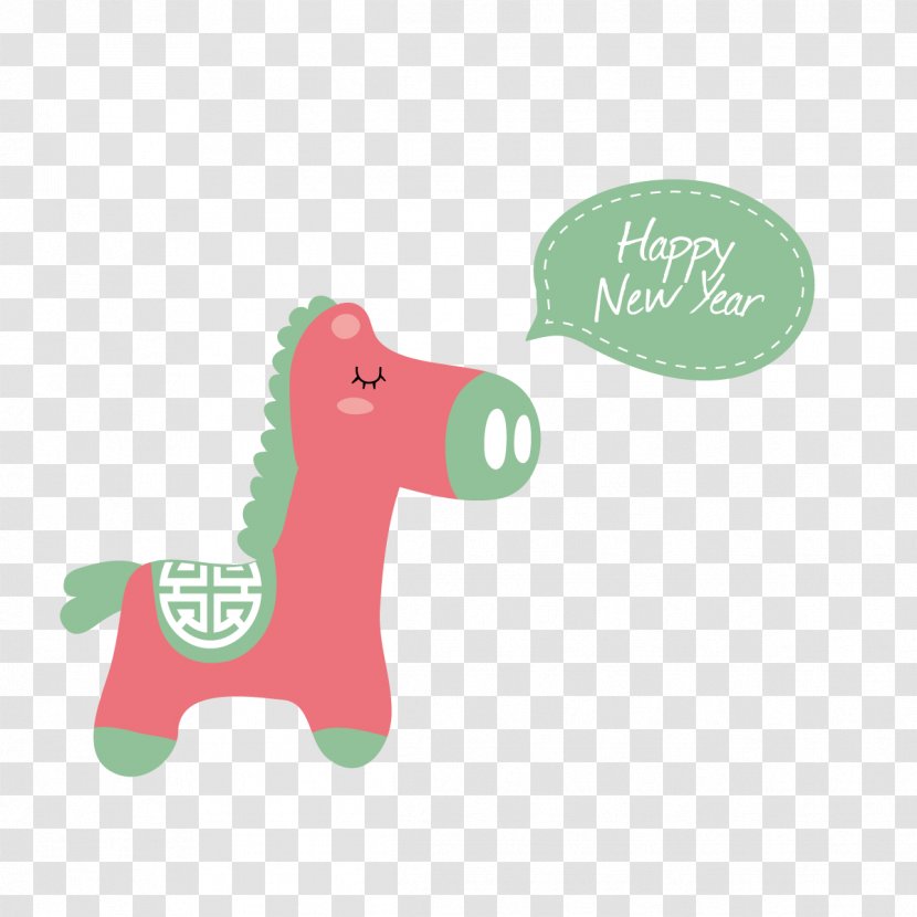 Euclidean Vector Cartoon - Pink - Horse Transparent PNG