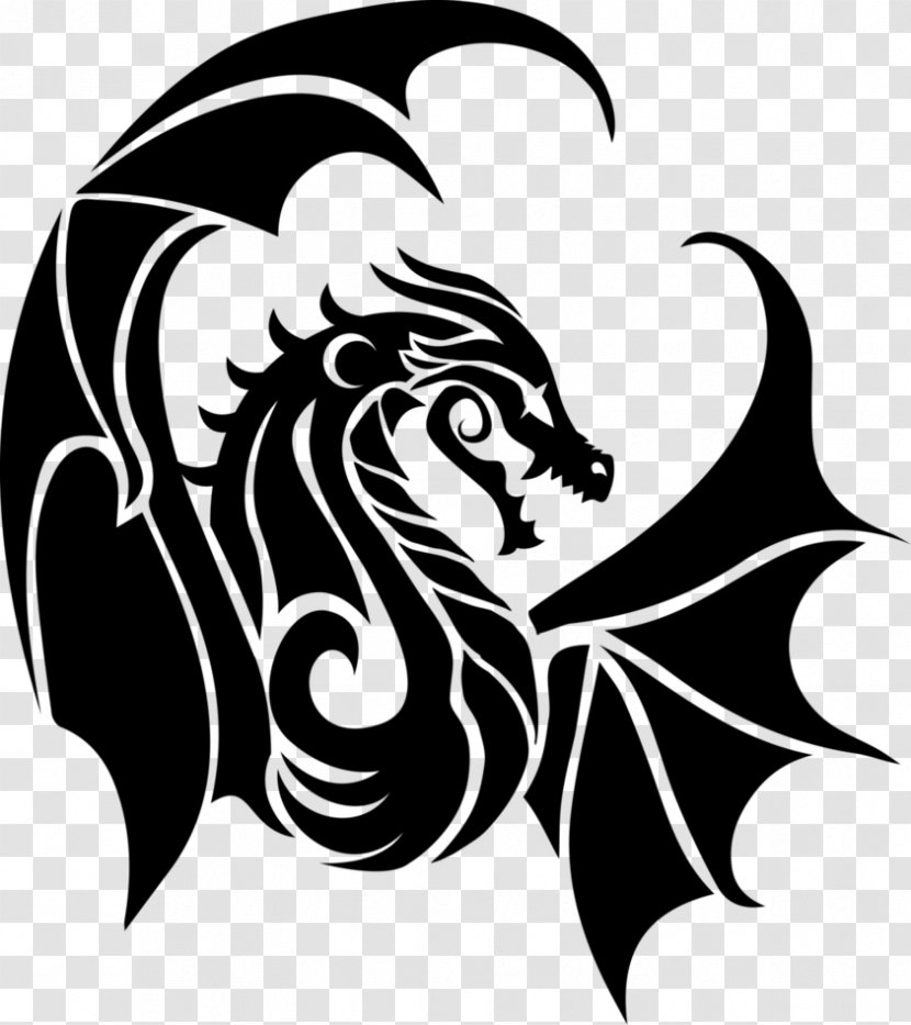 Dragon Day Spa Logo Art - Black Transparent PNG