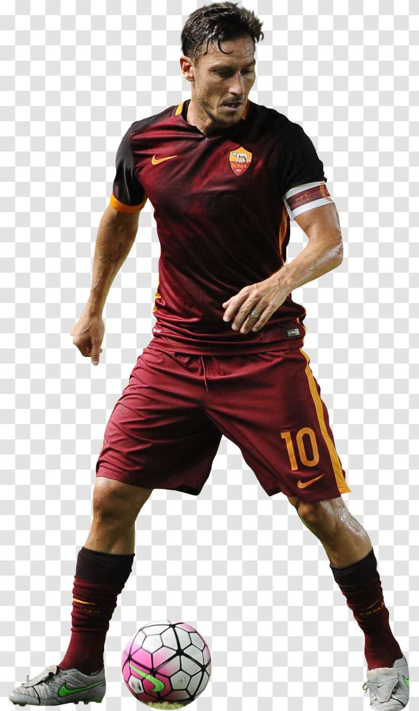 Francesco Totti A.S. Roma Football Player Jersey - Joaquin Transparent PNG