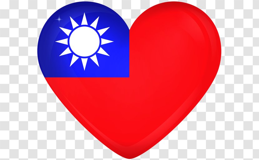 Taiwan Flag Of The Republic China Blue Sky With A White Sun - Cartoon Transparent PNG