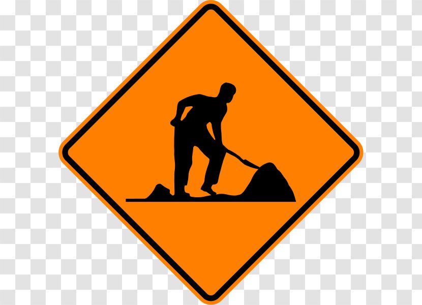 Roadworks Construction Worker - Logo - Traffic Signs Transparent PNG
