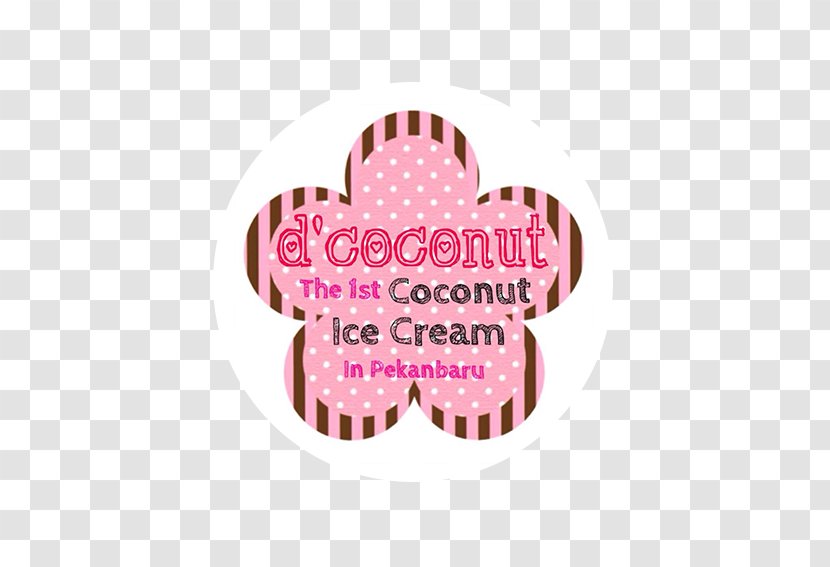 Polka Dot Pink M Font - Coconut Ice Cream Transparent PNG