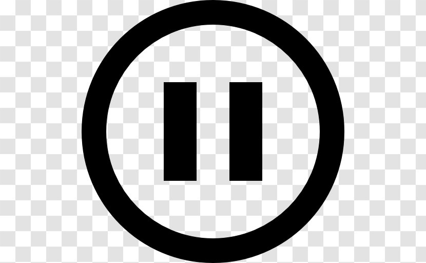 Creative Commons License Public Domain Wikimedia - Logo - Pause Icon Transparent PNG