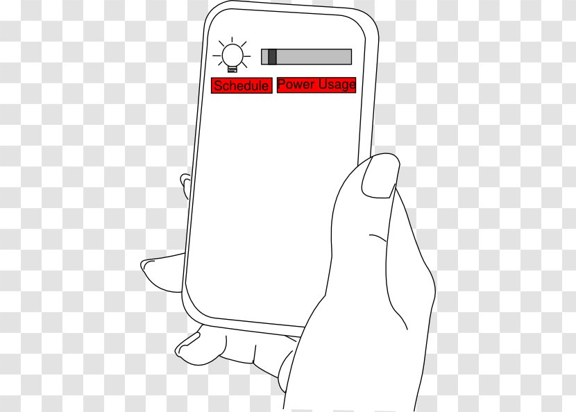 Line Art Mobile Phones Smartphone Paper Drawing - Rectangle - Phone Controller Transparent PNG
