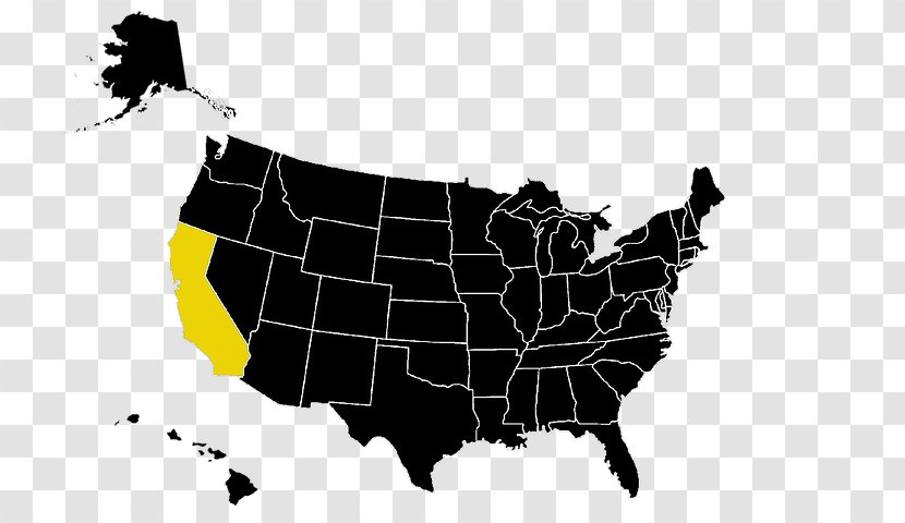 United States Of America Vector Graphics Map U.S. State Clip Art - Blank - Fort Sill Ok Transparent PNG