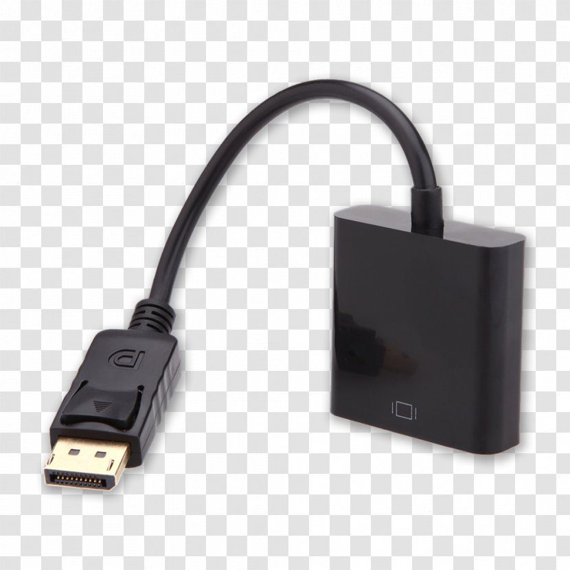HDMI Adapter DisplayPort VGA Connector Digital Visual Interface - Usb Cable Transparent PNG