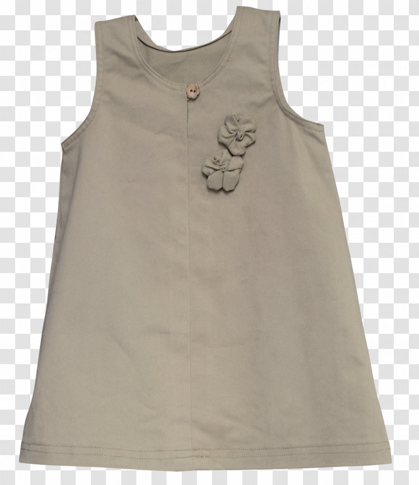 T-shirt Gilets Sleeve Dress Neck - Beige Transparent PNG