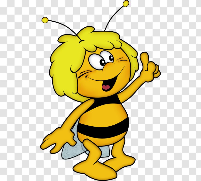 Cartoon Yellow Clip Art Honeybee Membrane-winged Insect - Bee - Happy Pollinator Transparent PNG