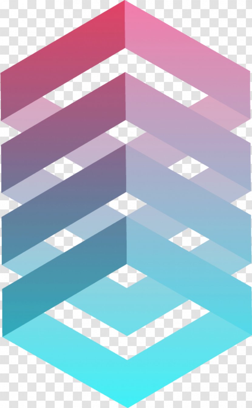 Geometric Designs Vaporwave Clip Art - Teal - Violet Transparent PNG