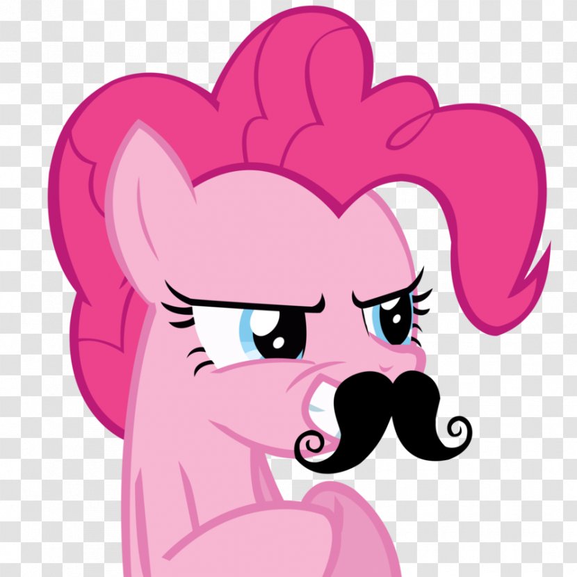 Pinkie Pie Moustache My Little Pony Spike - Watercolor Transparent PNG