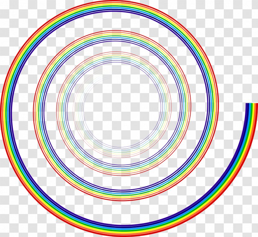Spiral Rainbow Prism Clip Art Transparent PNG