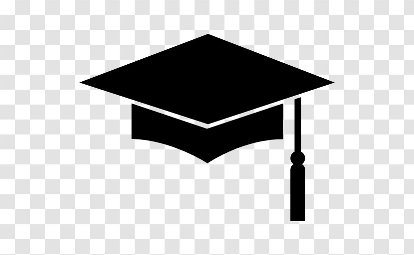 Square Academic Cap Graduation Ceremony Clip Art - Black And White Transparent PNG