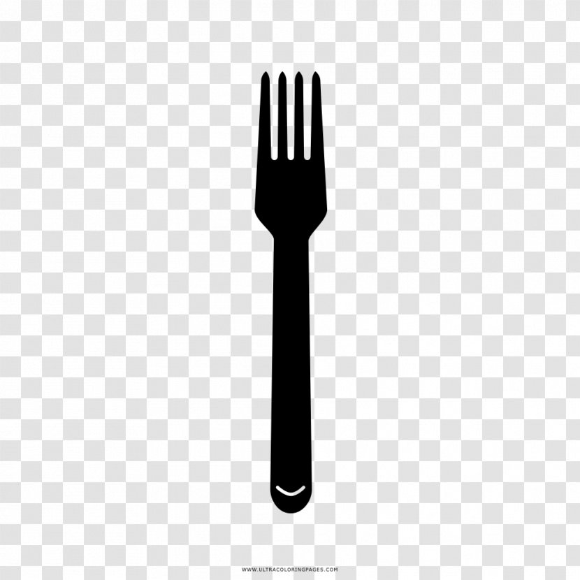 Fork Coloring Book Drawing Ausmalbild - Cutlery - Tenedor Transparent PNG