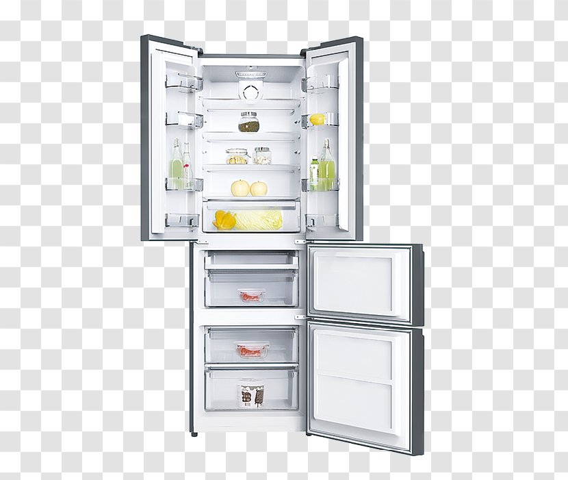 Refrigerator Product Design Angle - Kitchen Appliance - Streamer Transparent PNG