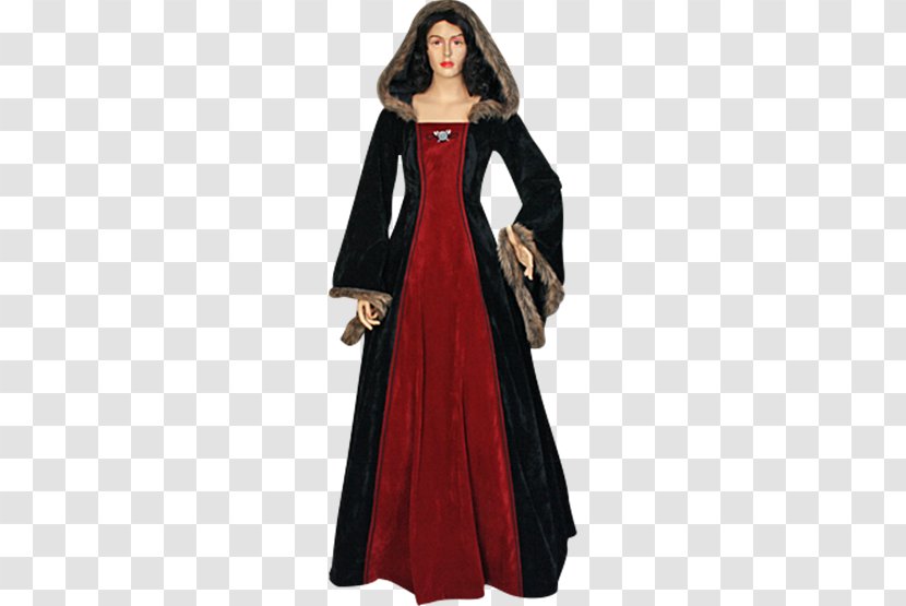 English Medieval Clothing Costume Gown Dress - Mink Hair Transparent PNG