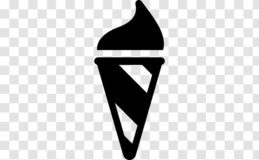 Ice Cream Cones Logo - Monochrome Transparent PNG