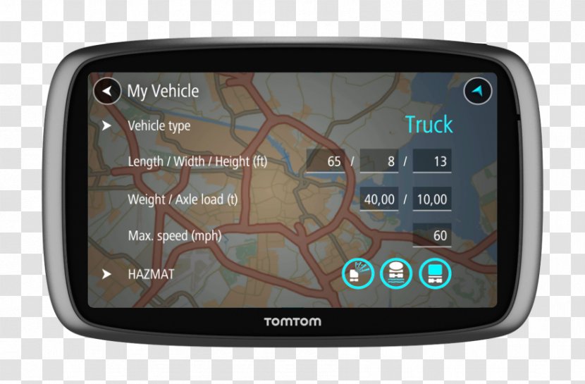 GPS Navigation Systems Car TomTom Trucker 6000 Satellite - Tomtom Transparent PNG