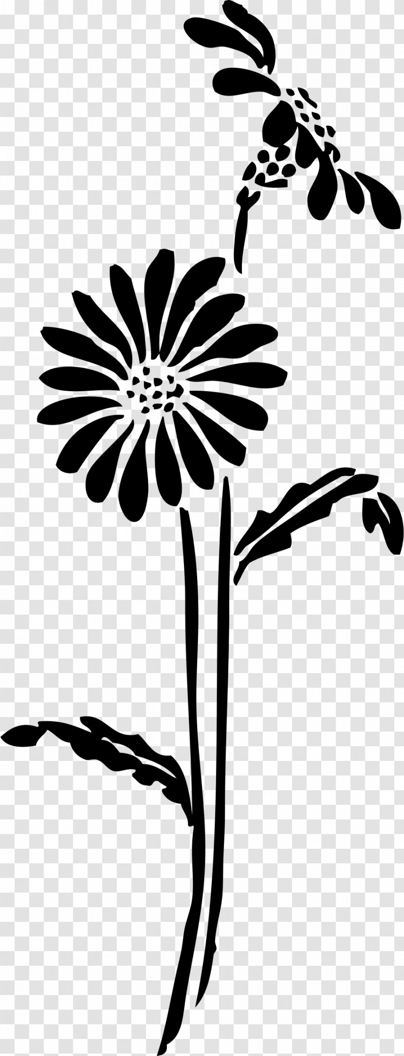 Silhouette Flower Drawing Clip Art Transparent PNG
