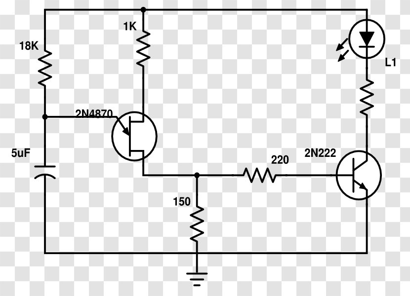Drawing White Point Diagram Angle - Black And - Led Circuit Transparent PNG