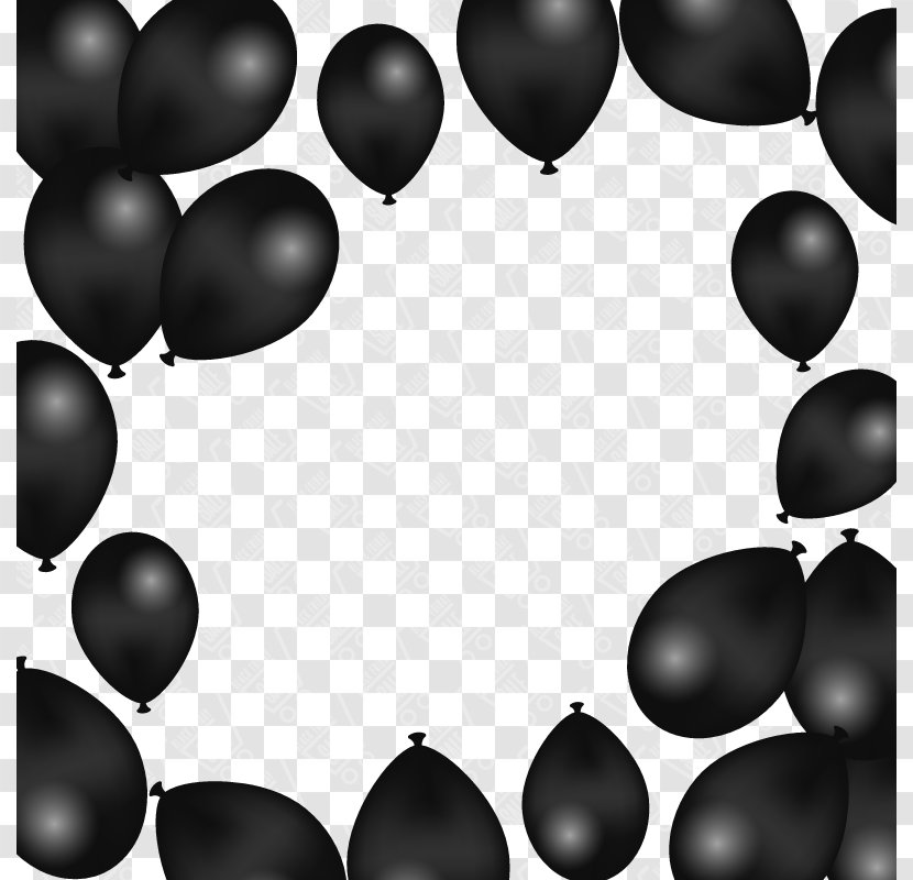 Balloon Adobe Illustrator - Black And White - Vector Balloons Transparent PNG