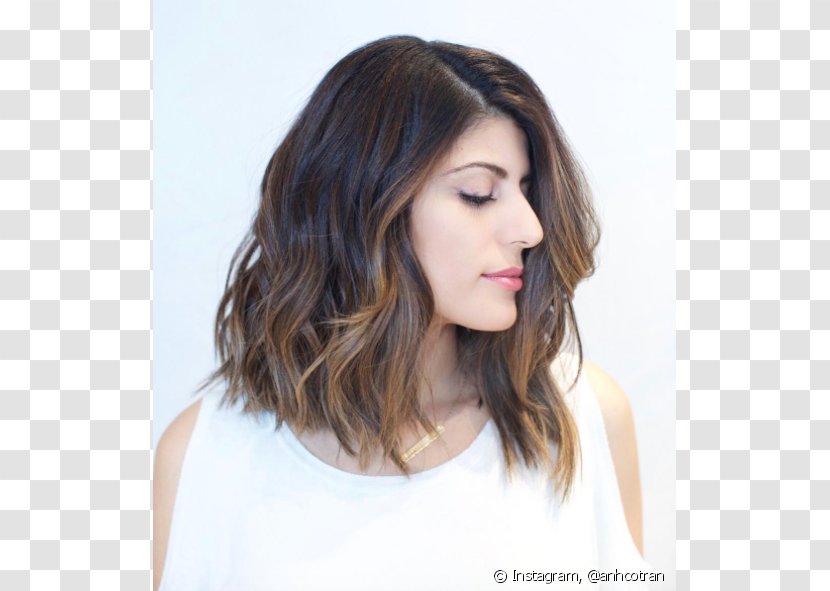 Hair Coloring Layered Bob Cut Hairstyle Transparent PNG