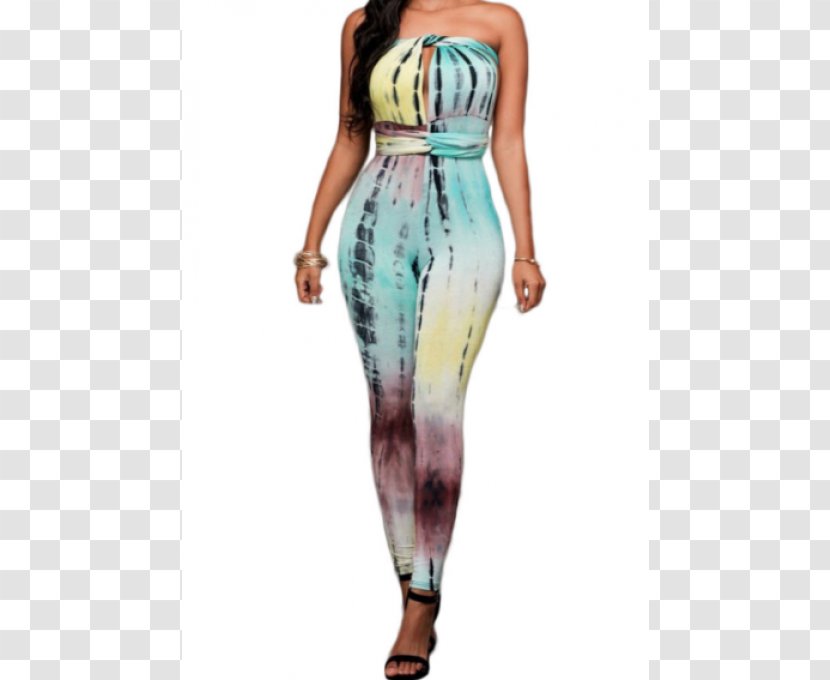 Jumpsuit Overall Dress Romper Suit Fashion - Sleeve - TIE DYE Transparent PNG