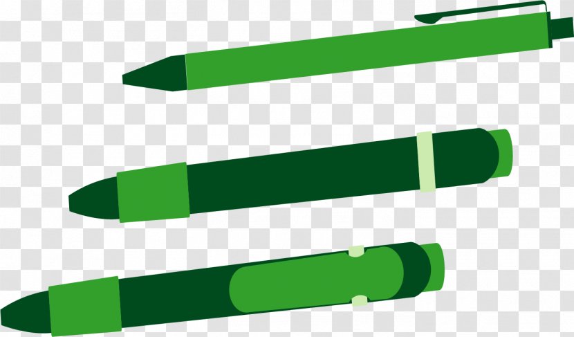 Pen Green - Cartoon Transparent PNG